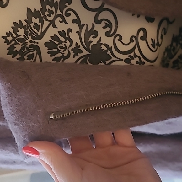 Talbots sz 4 lavendar wool alpaca mohair blend soft gorgeous blazer jacket zip - Picture 3 of 7